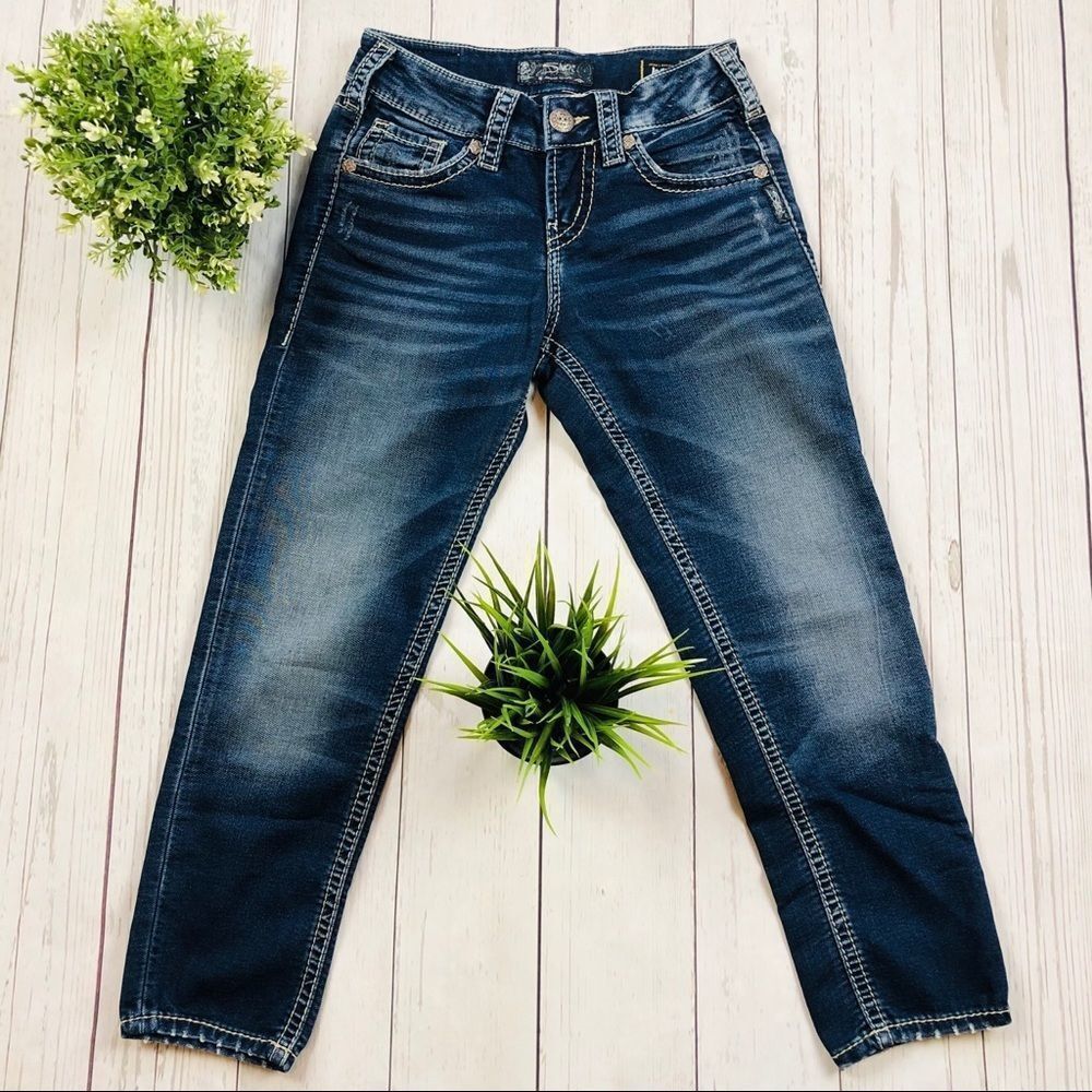 Silver Suki Mid Capri Jeans Size 25/L24